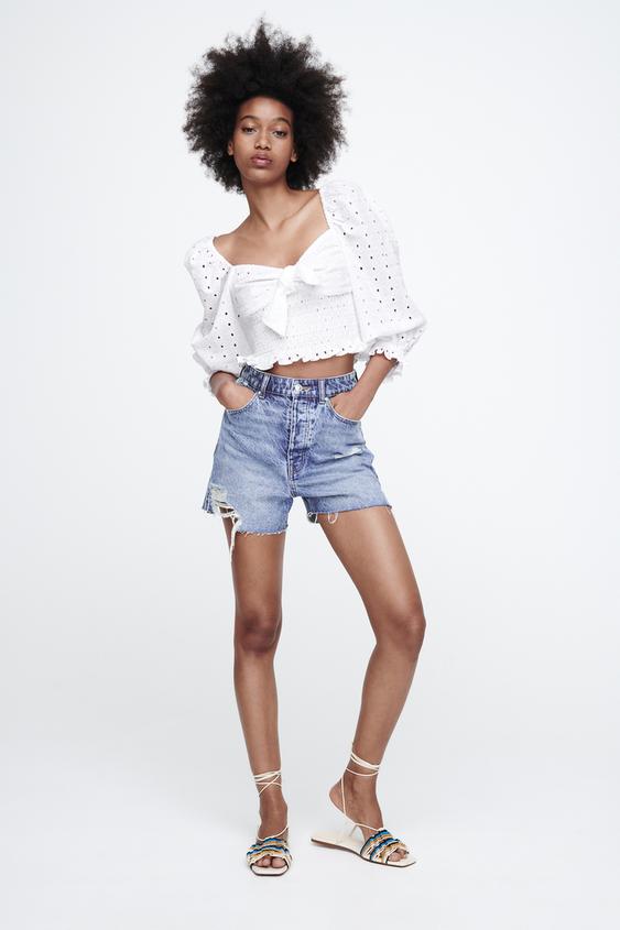 Cut work top zara Clearance