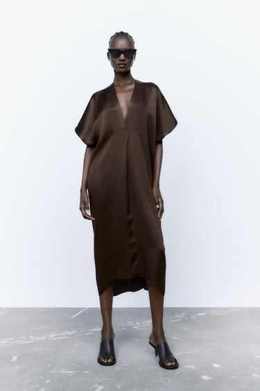 Image 0 of SATIN TUNIC DRESS from Zara