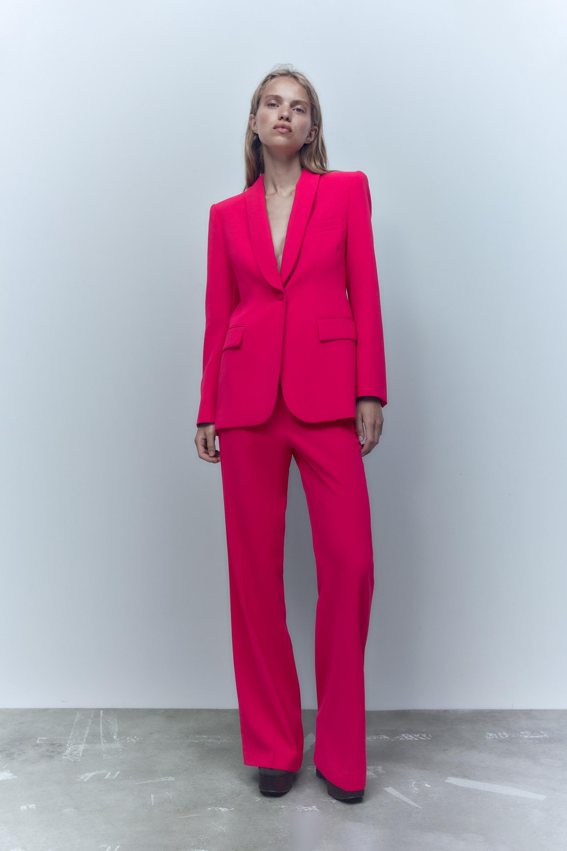 Fuchsia blazer zara Clearance