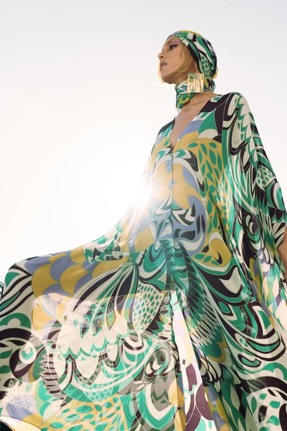 Zara printed caftan Clearance