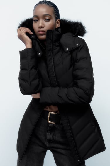 Image 0 of HOODED PUFFER JACKET WITH WATER AND WIND PROTECTION from Zara