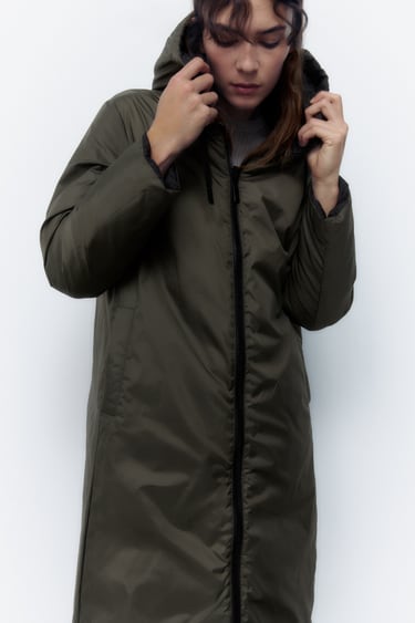 Image 0 of LONG REVERSIBLE PUFFER COAT from Zara