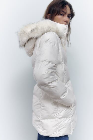 Image 0 of WATER AND WIND PROTECTION PUFFER JACKET WITH A DETACHABLE HOOD from Zara