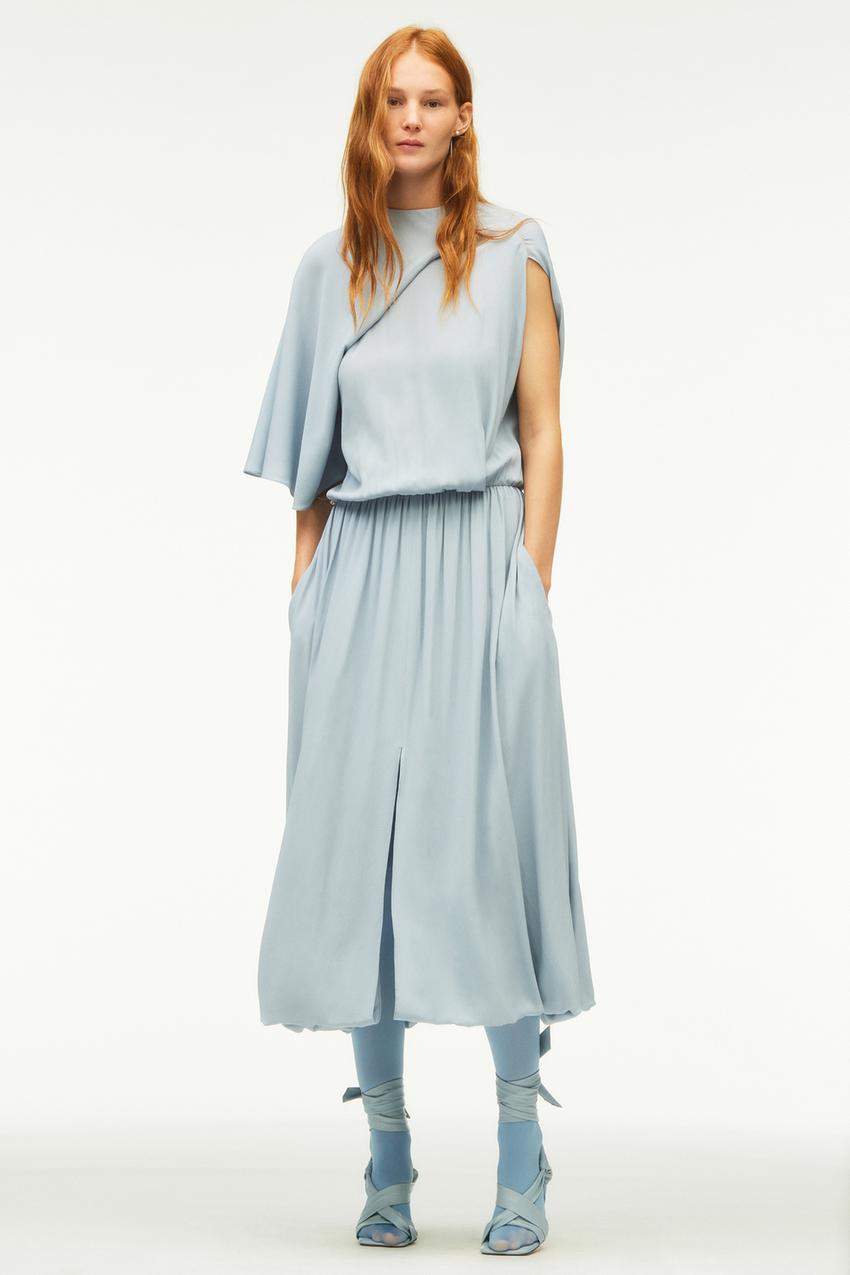 Robe bleu clair zara on sale