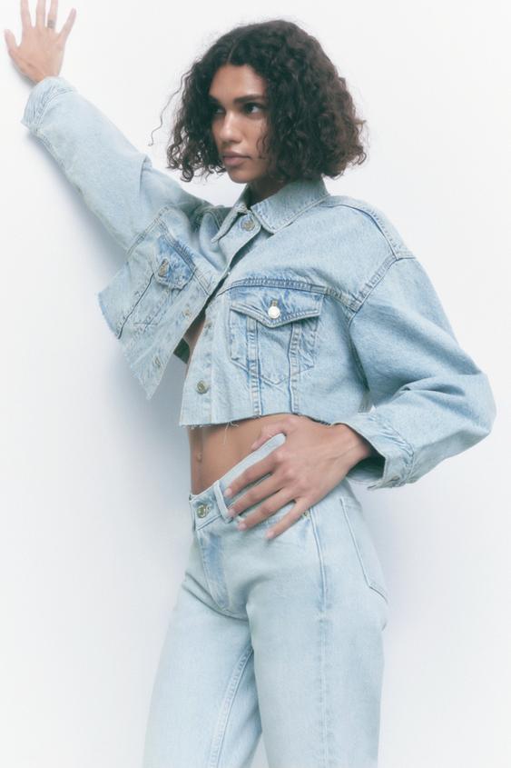 Zara crop jean jacket Outlet