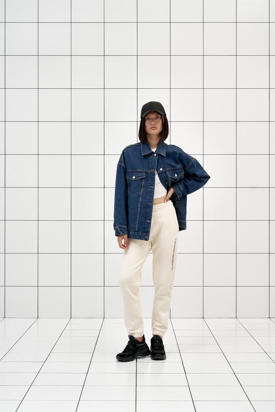 オーバーサイズ デニムジャケット インディゴブルー Zara Japan 日本 オーバーサイズ デニムジャケット インディゴブルー Zara Japan 日本