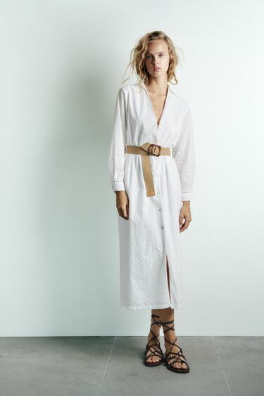 Image 0 of BELTED SHIRT DRESS from Zara