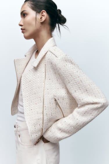 Image 0 of ZIPPERED TEXTURED JACKET from Zara