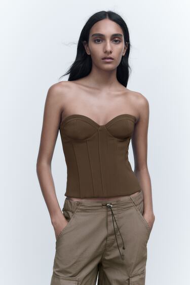 Image 0 of CORSETRY-INSPIRED TOP from Zara