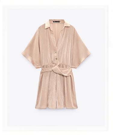 SATIN PLAYSUIT WITH KNOT
