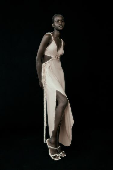 Image 0 of LONG DRESS WITH CUT OUT DETAIL from Zara