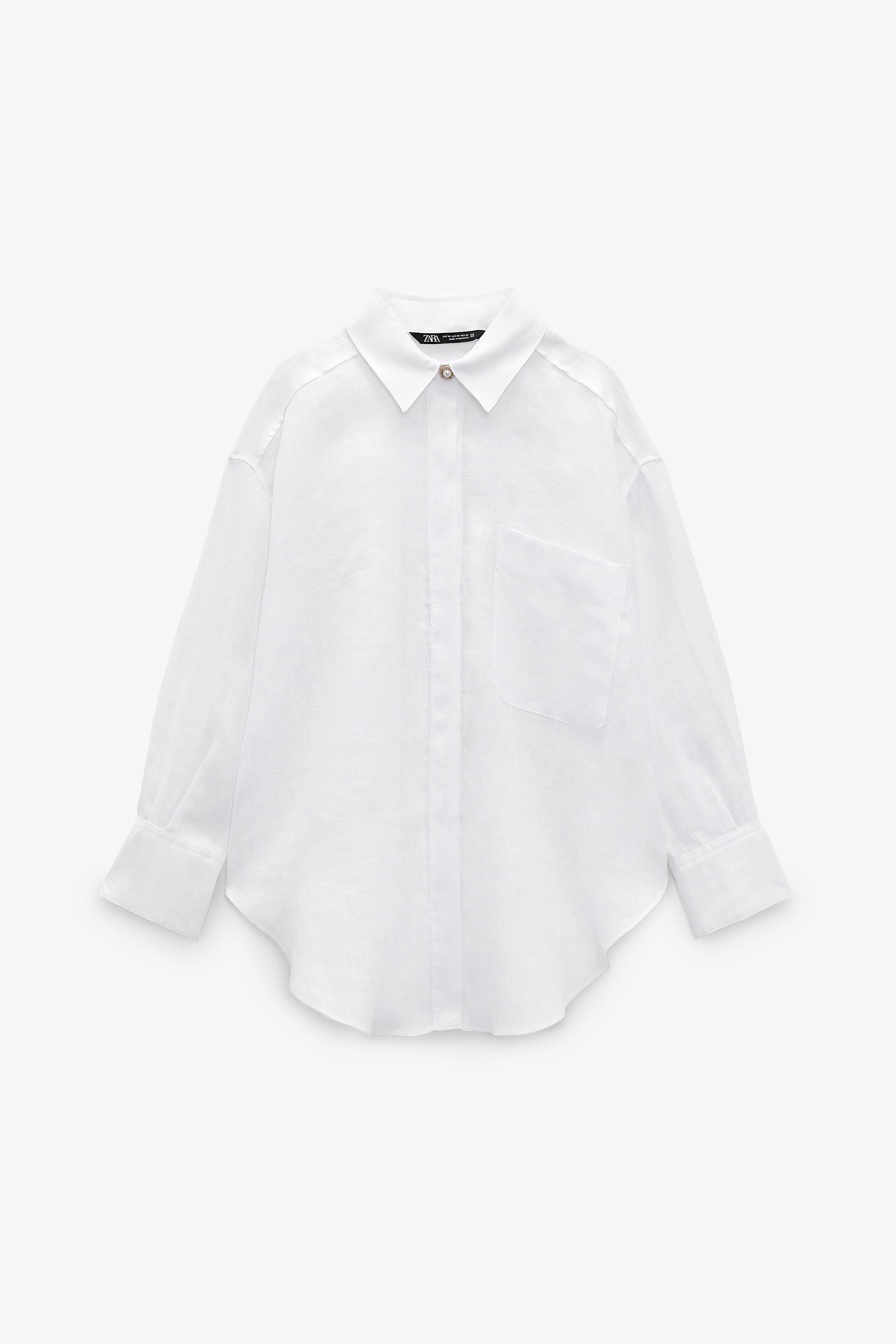 ZARA OVERSIZED LINEN SHIRT - mysavingpoint.com
