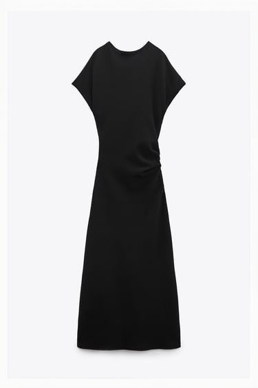 Image 0 of DRAPED DRESS WITH SLIT from Zara