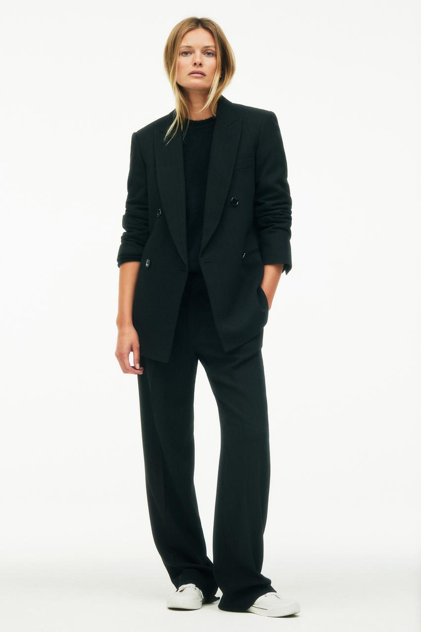 Pinstripe blazer zara Clearance