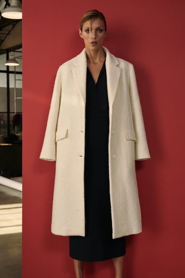 Image 0 of STRAIGHT CUT WOOL BLEND COAT from Zara