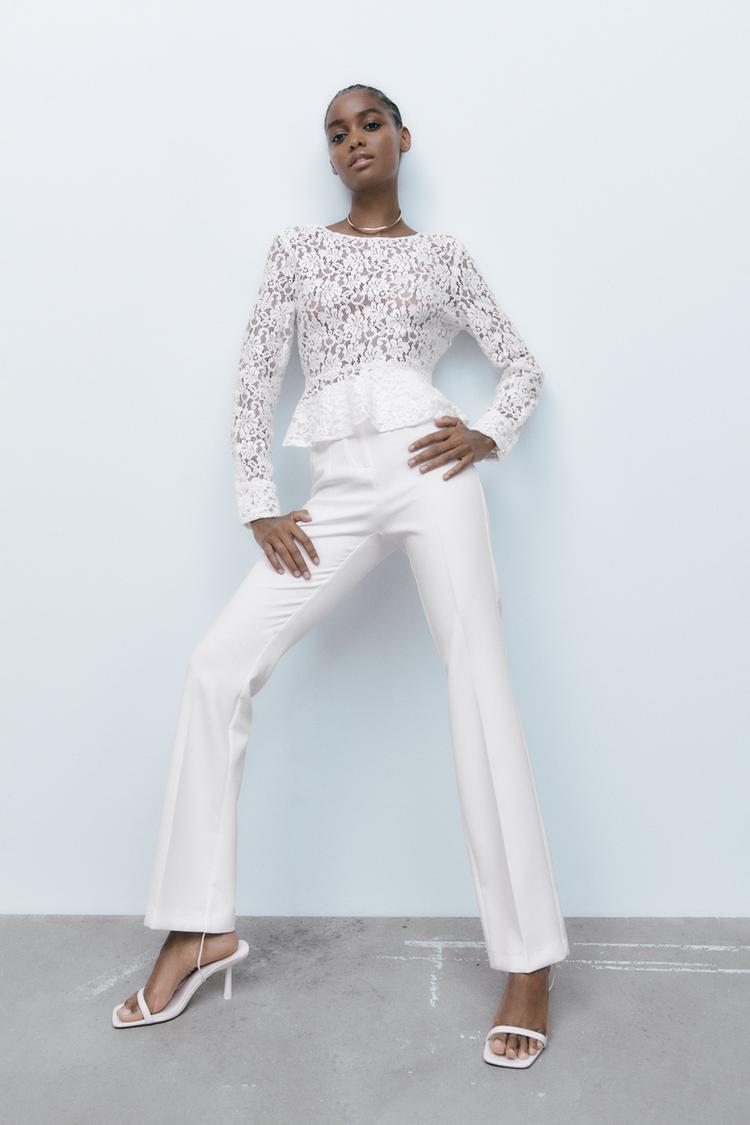 Εικόνα 0 του ΤΟΠ PEPLUM ΜΕ ΔΑΝΤΕΛΑ από Zara