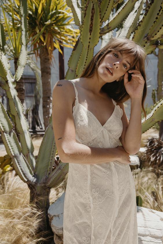 エンブロイダリー チュールワンピース エクリュ Zara Japan 日本 エンブロイダリー チュールワンピース エクリュ Zara Japan 日本