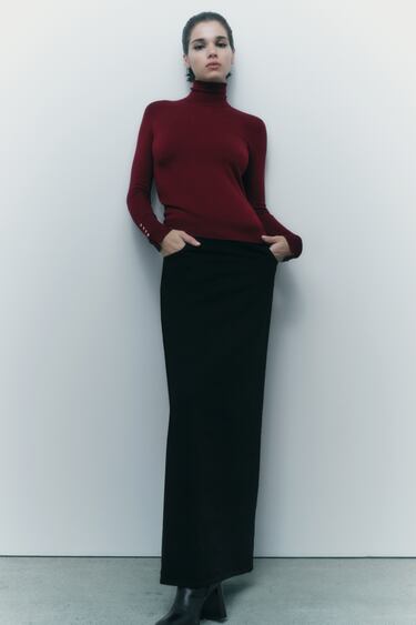 Image 0 of BASIC HIGH NECK KNIT SWEATER from Zara
