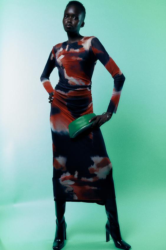 プリント柄チュールワンピース 単一 Zara Japan 日本 プリント柄チュールワンピース 単一 Zara Japan 日本