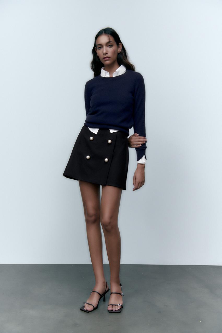 Zara button down mini skirt Clearance