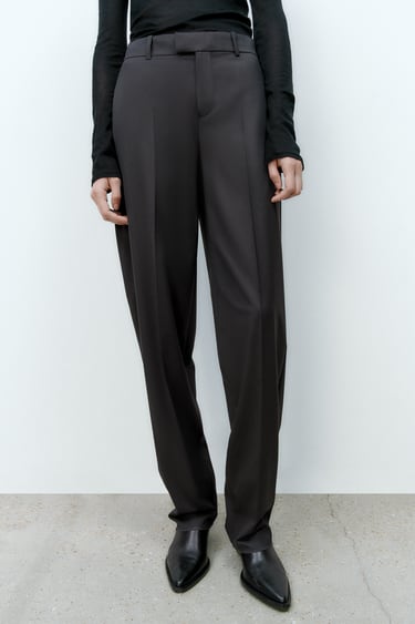 Image 0 of LIMITED EDITION WOOL BLEND TROUSERS from Zara