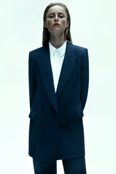 Image 0 of DOUBLE-BREASTED BLAZER WITH INNER STRAP from Zara