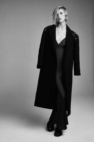 Image 0 of STUDDED WOOL BLEND COAT - LIMITED EDITION from Zara