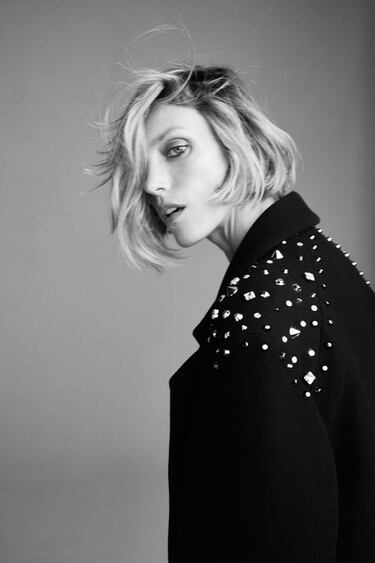 Image 0 of STUDDED WOOL COAT LIMITED EDITION from Zara