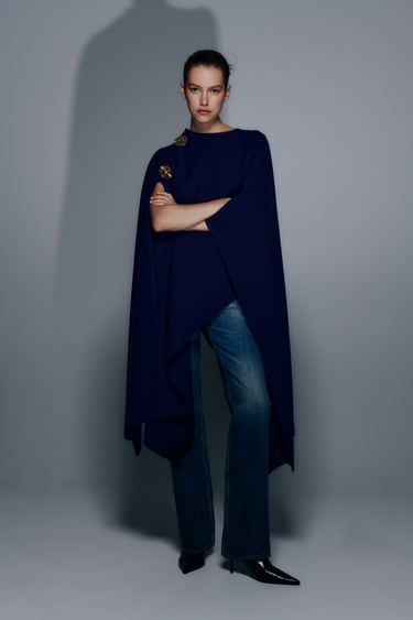 Image 0 of BUTTONED CAPE LIMITED EDITION from Zara