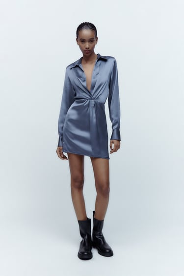 Image 0 of SATIN DRESS from Zara