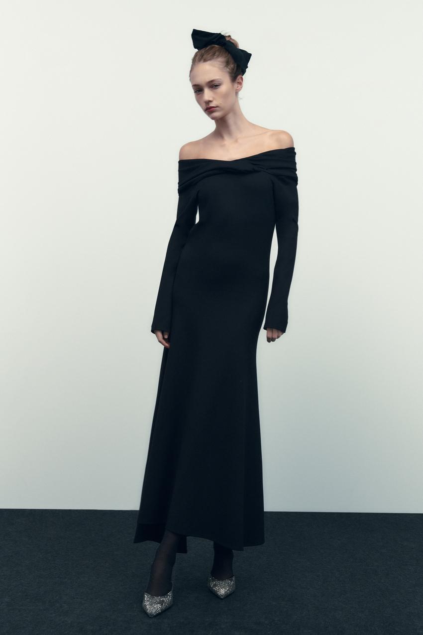 Zara black midi dress limited edition Clearance