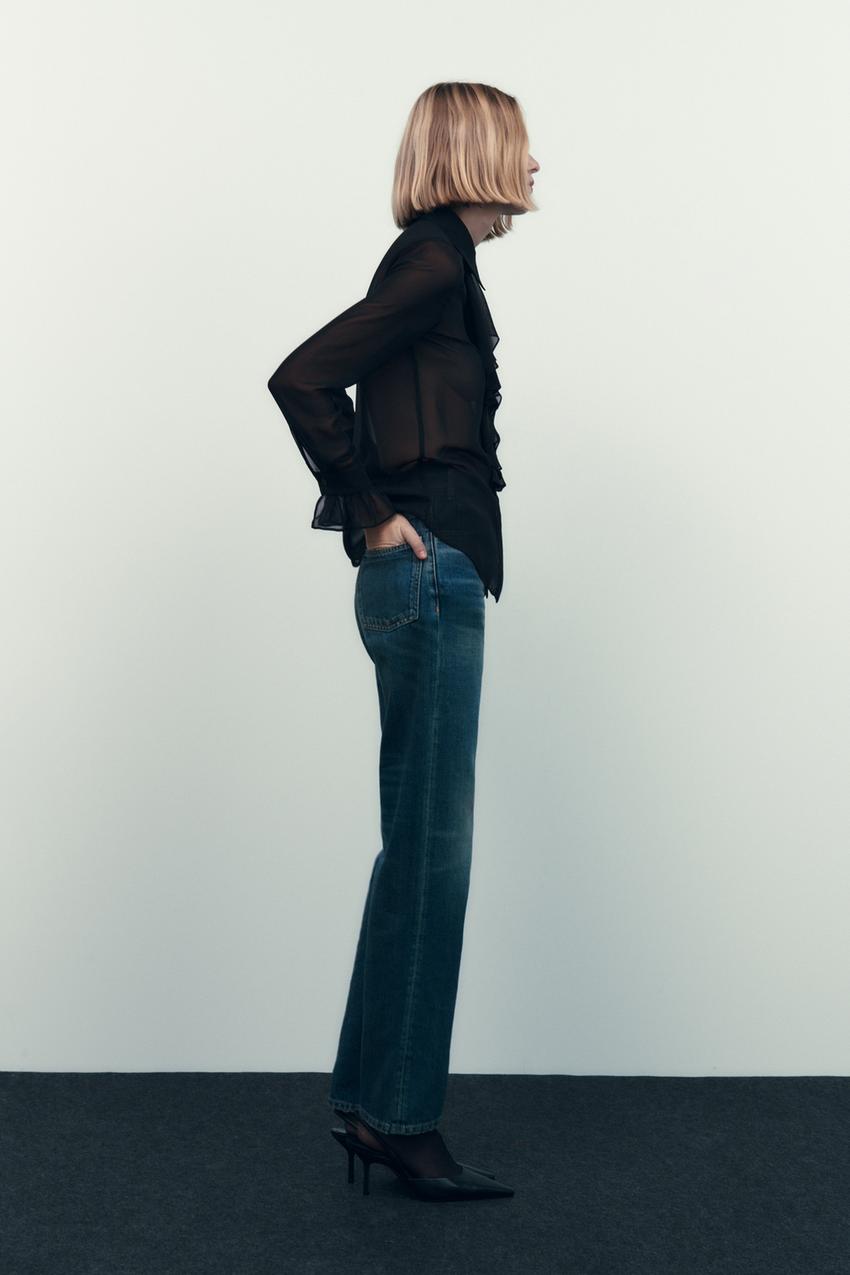 Zara semi sheer blouse Clearance