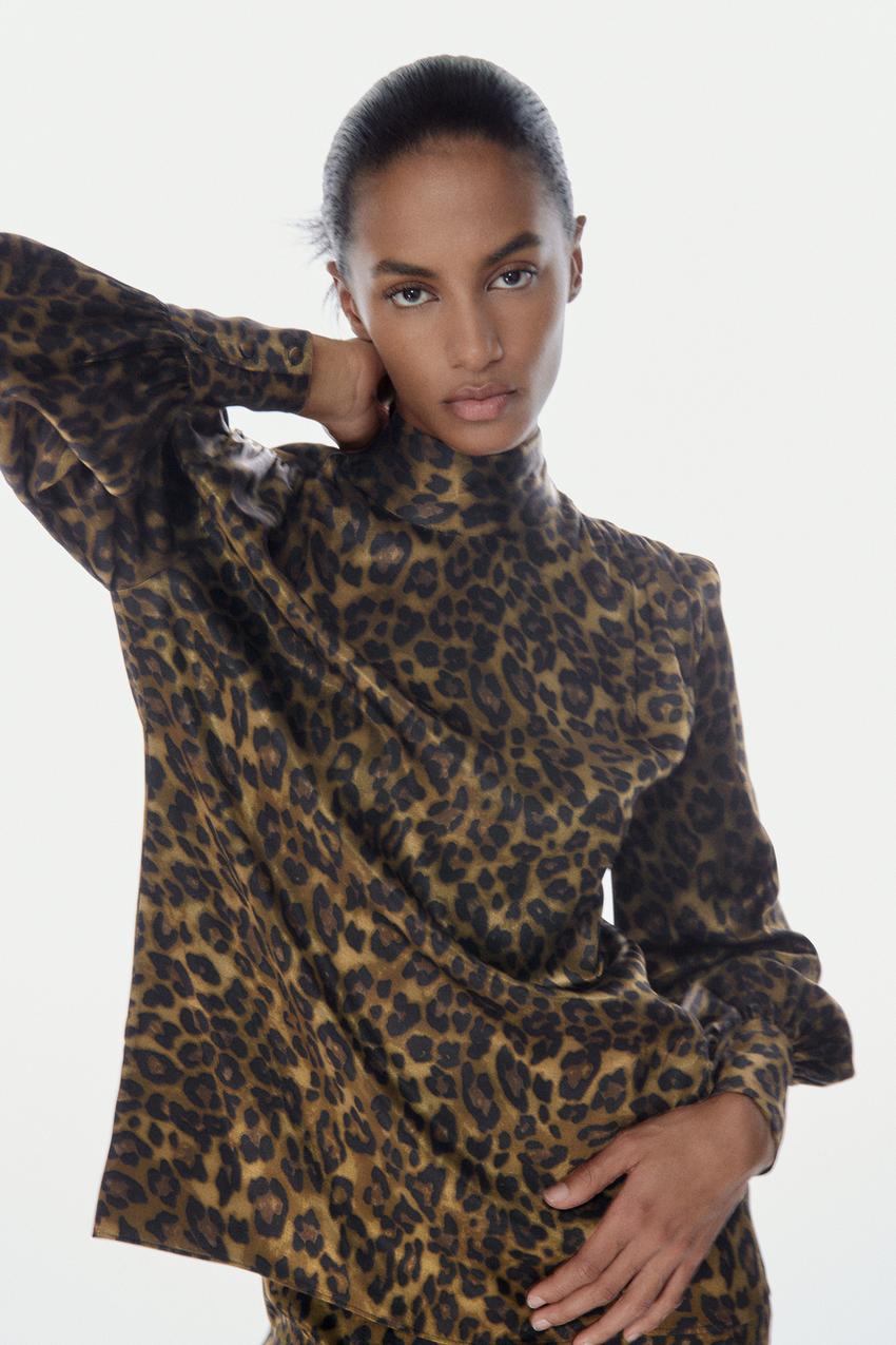 Tiger print top zara Clearance
