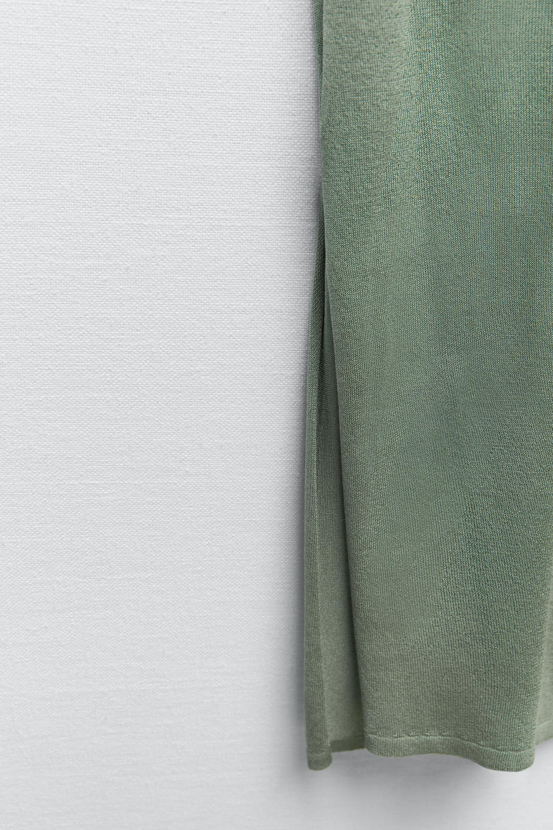 KNIT SHIRT DRESS - Greenish | ZARA 
