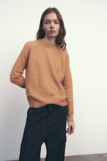 Image 0 of ALPACA AND WOOL BLEND SWEATER from Zara