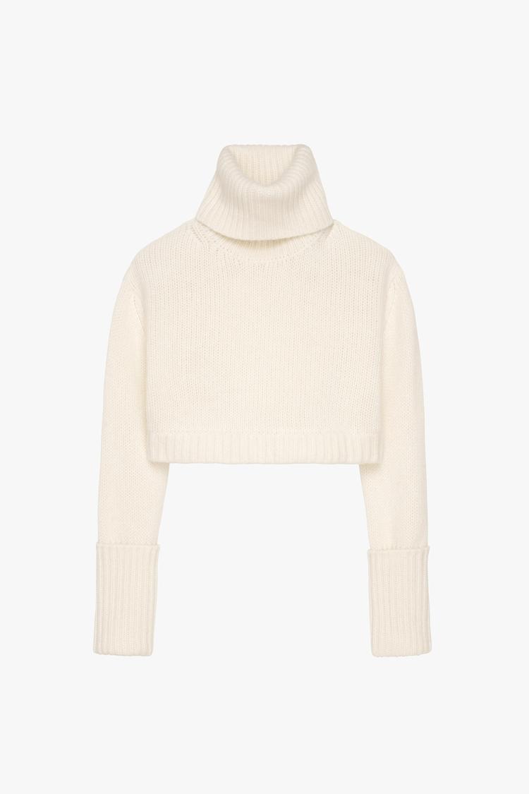 今ならほぼ即納！ CROPPED CASHMERE SWEATER KAIA x ZARA - Ecru | ZARA United States トップス