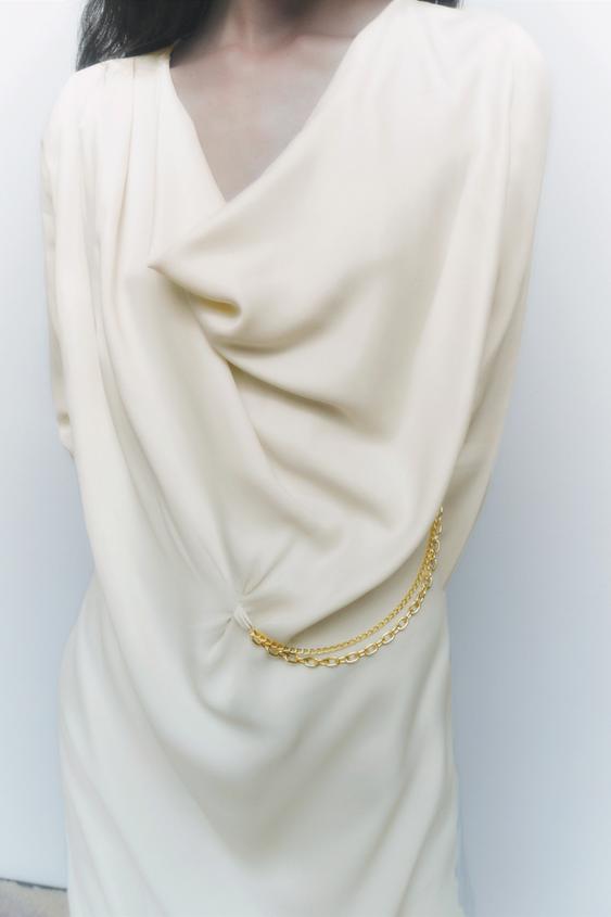 Εικόνα 2 του ΜΙΝΤΙ ΦΟΡΕΜΑ ΣΑΤΙΝΕ ΜΕ ΑΛΥΣΙΔΑ από Zara