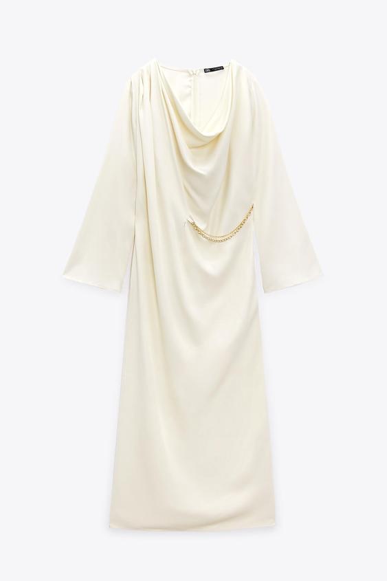 Εικόνα 6 του ΜΙΝΤΙ ΦΟΡΕΜΑ ΣΑΤΙΝΕ ΜΕ ΑΛΥΣΙΔΑ από Zara