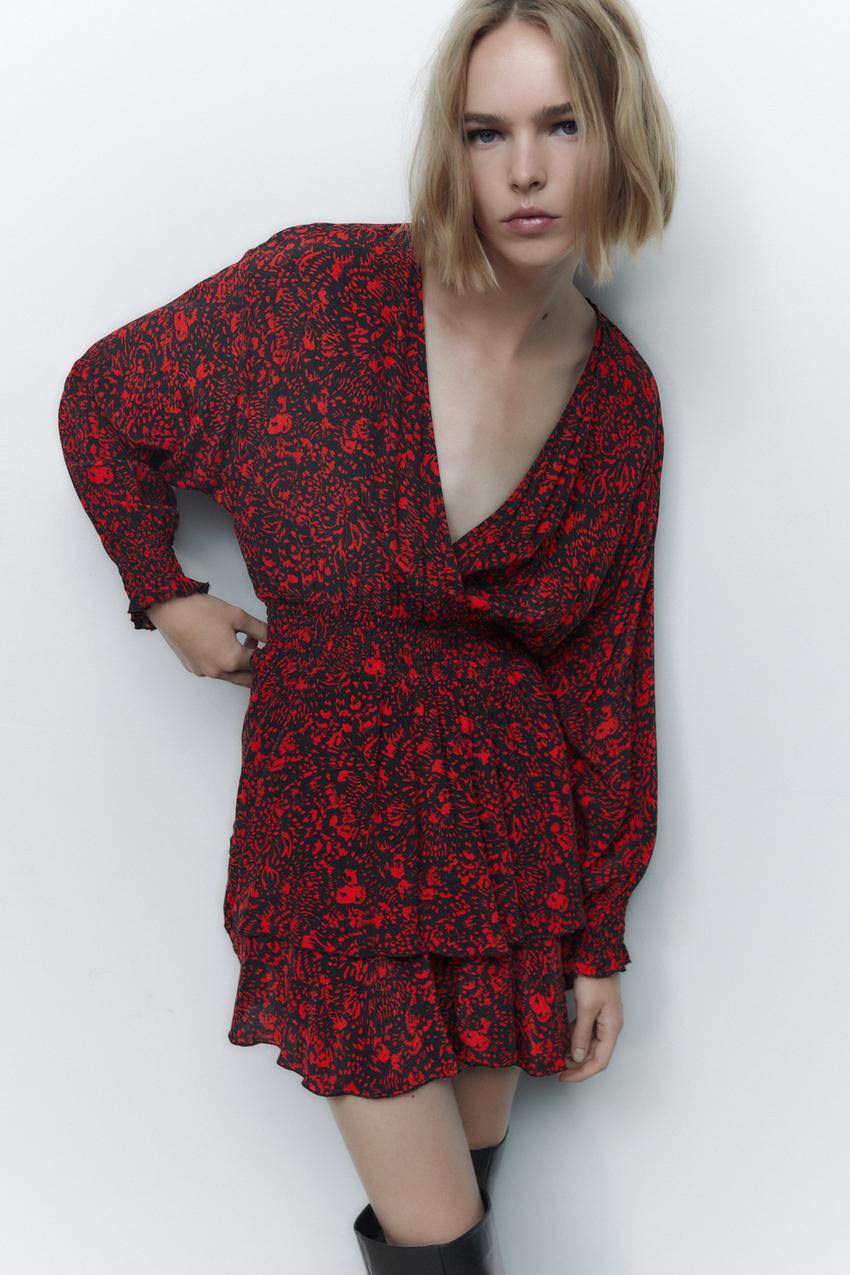 Zara red printed dress Clearance
