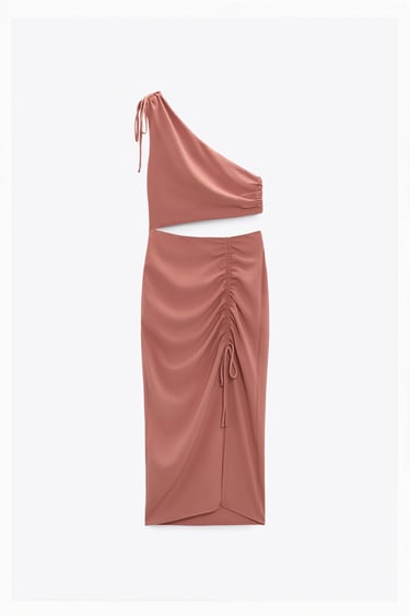 Image 0 of ASYMMETRIC DRAPED DRESS from Zara