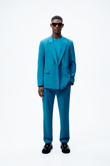 Image 0 of DOUBLE-BREASTED SUIT BLAZER from Zara