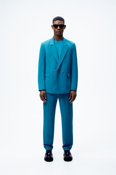 PLEATED SUIT TROUSERS