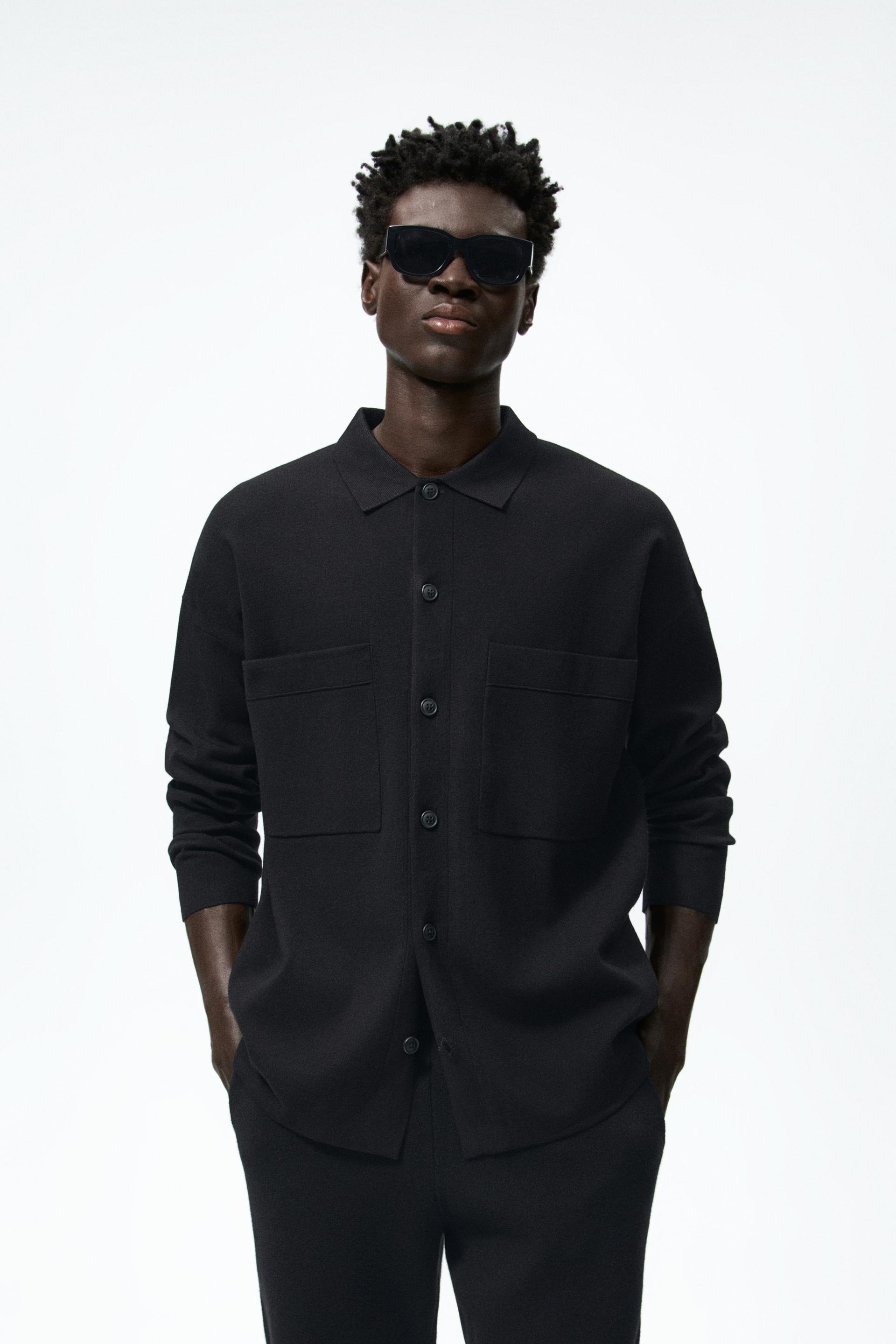 zara long knit overshirt