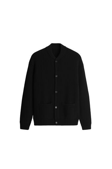 Image 0 of WOOL BLEND BOMBER CARDIGAN from Zara