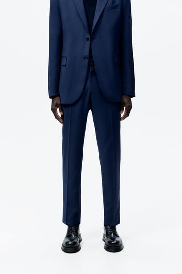 Image 0 of TEXTURED SUIT PANTS from Zara