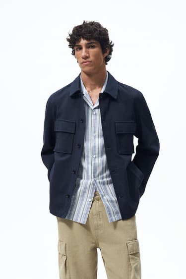 Image 0 of JACKET WITH POCKETS from Zara