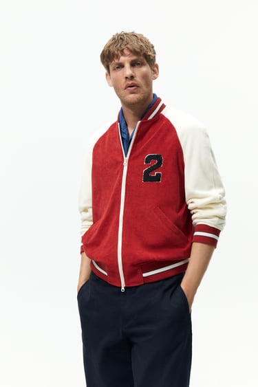 Image 0 of BOMBER JACKET WITH PATCH from Zara