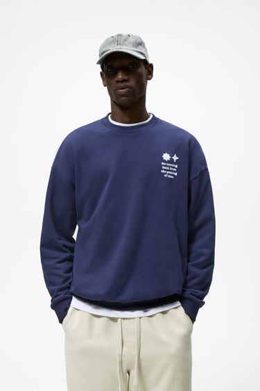 Image 0 of SWEATSHIRT WITH CONTRAST PATCH from Zara