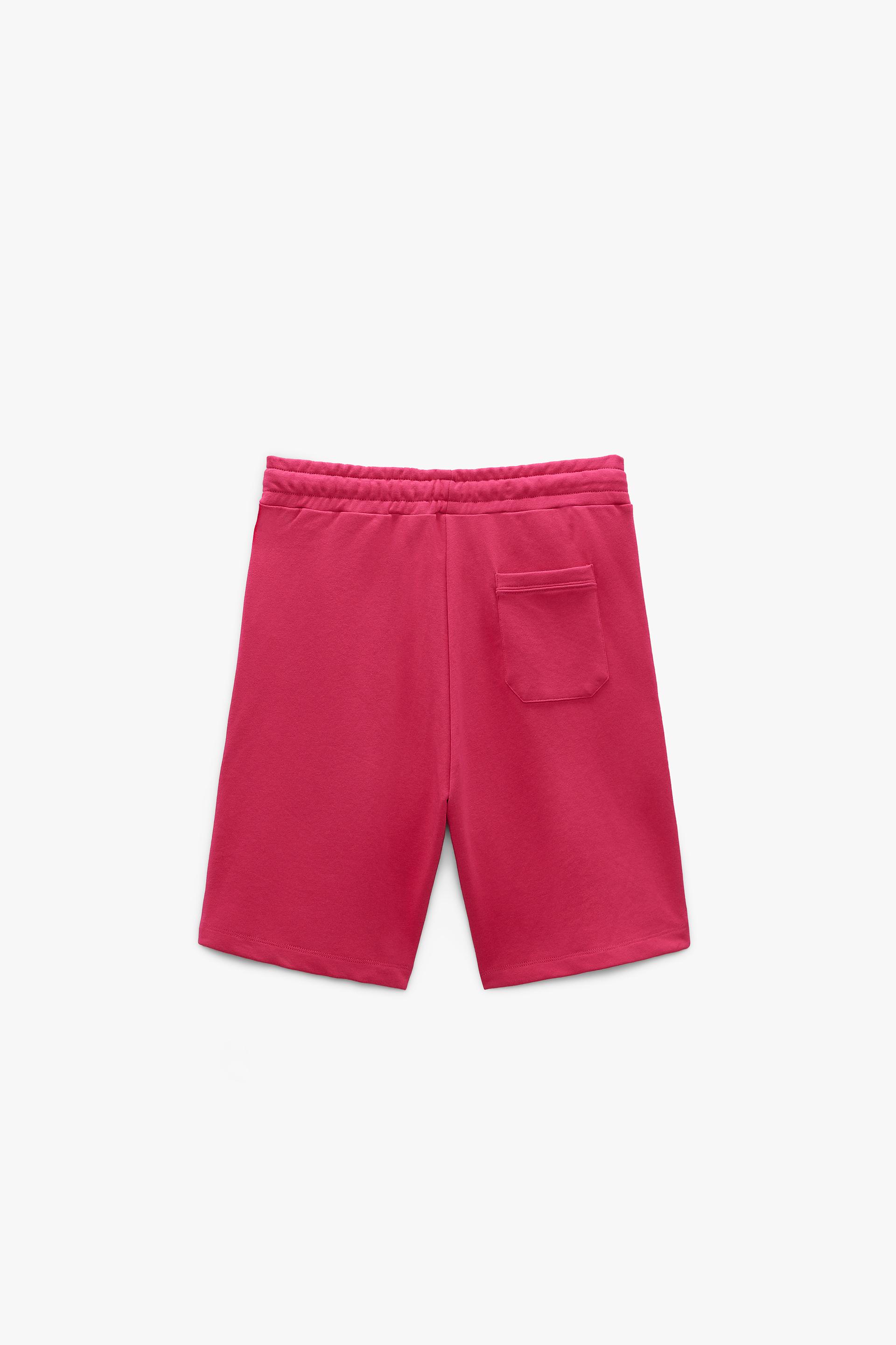 Zara - Jogger Bermuda Shorts - Fuchsia - Men - Fuchsia - Men Zara