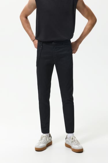 Image 0 of SUPER SKINNY TROUSERS WITH CHAIN from Zara